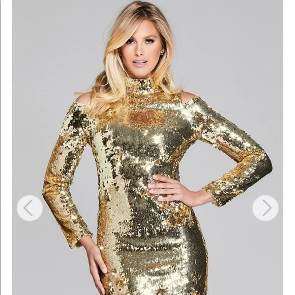 Maricano | Dresses | Flash Sale Beautiful Gold Sequin Dress | Poshmark